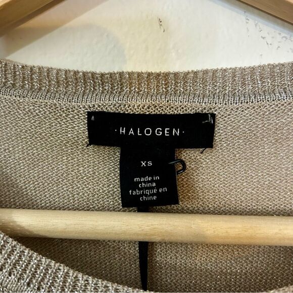 NWT Halogen Sweater Size XS in Sparkle Silver, Long Sleeves, Evening, Holiday - Picture 3 of 4